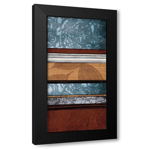 Pillars of Pattern I Black Modern Wood Framed Art Print with Double Matting by Blake, W.