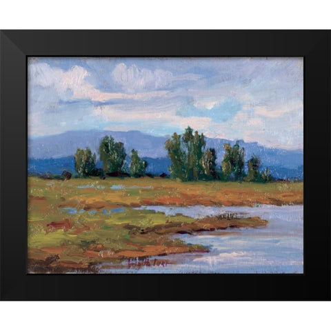 Rivages Series I Black Modern Wood Framed Art Print by Curt, Brigitte