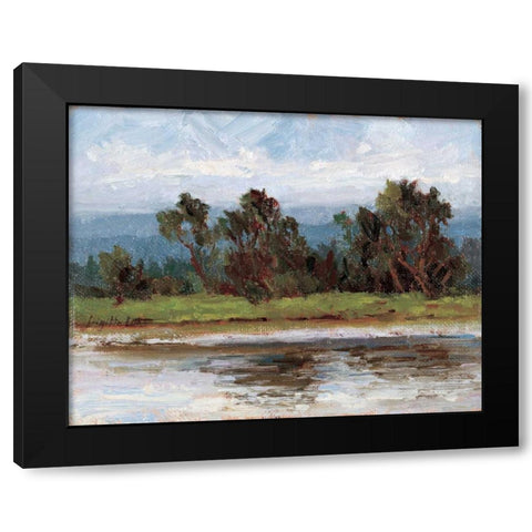 Rivages Series II Black Modern Wood Framed Art Print with Double Matting by Curt, Brigitte