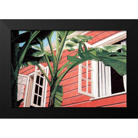Tropical Breeze Black Modern Wood Framed Art Print by Canning, John