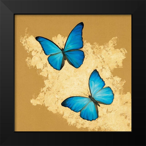 Cerulean Butterfly I Black Modern Wood Framed Art Print by Charlotte, Joanna