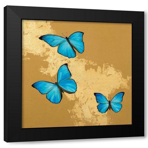 Cerulean Butterfly II Black Modern Wood Framed Art Print by Charlotte, Joanna