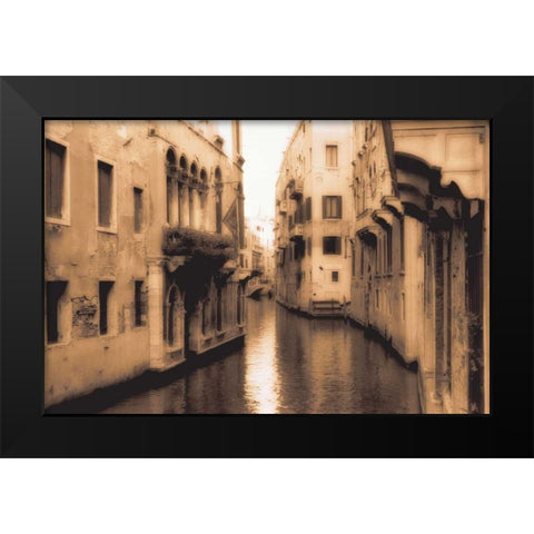 Venice Canal Black Modern Wood Framed Art Print by Cook, Jamie