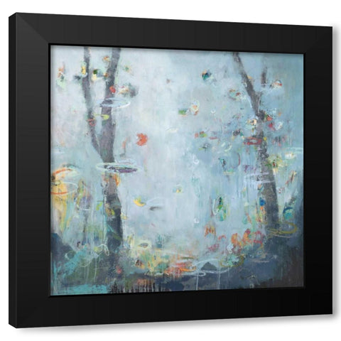 Liquid Garden Black Modern Wood Framed Art Print by Desmond, Noah