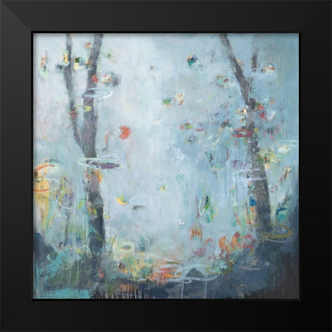 Liquid Garden Black Modern Wood Framed Art Print by Desmond, Noah