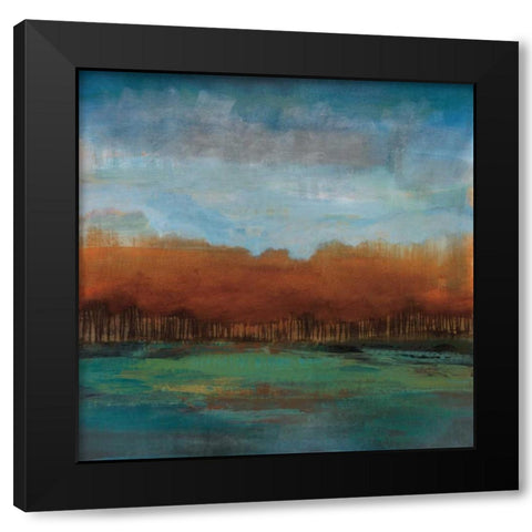 Traveling To The Edge Black Modern Wood Framed Art Print by DAiguar, Stacy