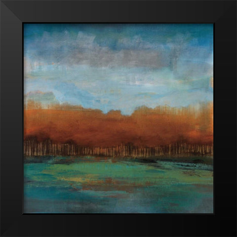 Traveling To The Edge Black Modern Wood Framed Art Print by DAiguar, Stacy