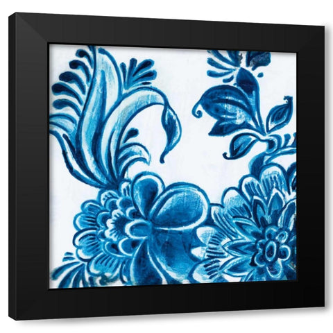 Delft Design IV Black Modern Wood Framed Art Print with Double Matting by Damen, Sue
