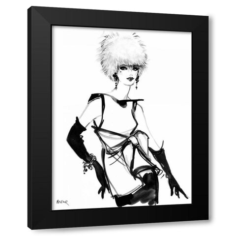 Olivia Black Modern Wood Framed Art Print by Shafer-Edwards, Mona