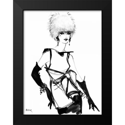 Olivia Black Modern Wood Framed Art Print by Shafer-Edwards, Mona