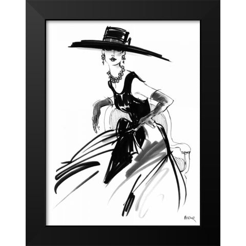 Anabel Black Modern Wood Framed Art Print by Shafer-Edwards, Mona