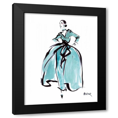 LHeure Bleue Black Modern Wood Framed Art Print by Shafer-Edwards, Mona