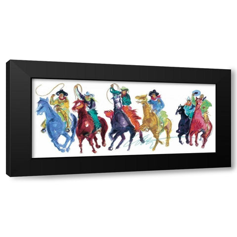 The Gangs All Here Black Modern Wood Framed Art Print with Double Matting by Fell, Carrie