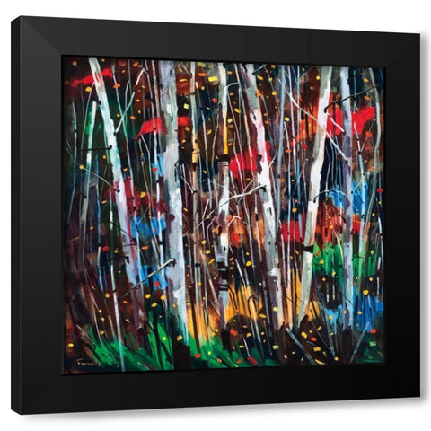 Autumn Fireworks Black Modern Wood Framed Art Print by Forsythe, Graham
