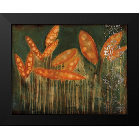 Garden Black Modern Wood Framed Art Print by Flynn, Jenn