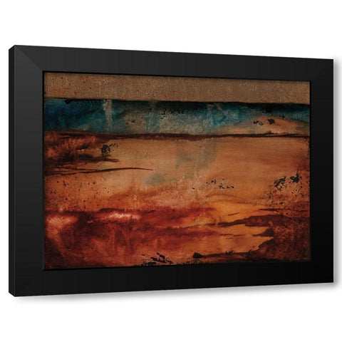 Earth Blocks I Black Modern Wood Framed Art Print by Flynn, Jenn