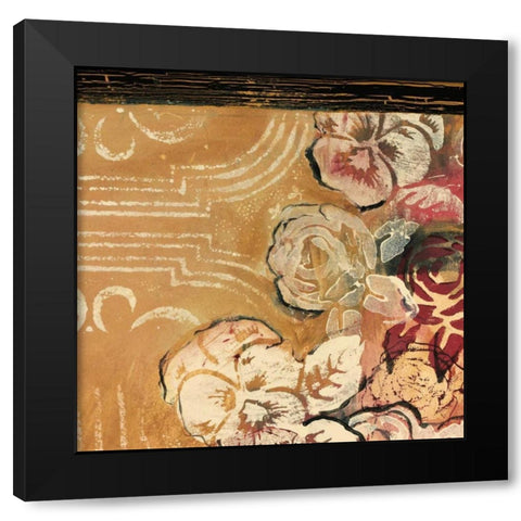 Cranberries and Creme I Black Modern Wood Framed Art Print by Fields, Laurie