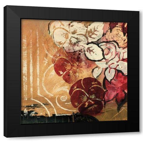 Cranberries and Creme II Black Modern Wood Framed Art Print with Double Matting by Fields, Laurie