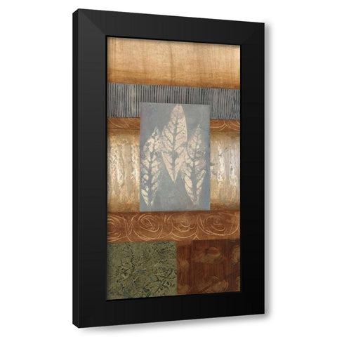 Leaflet I Black Modern Wood Framed Art Print with Double Matting by Fields, Laurie