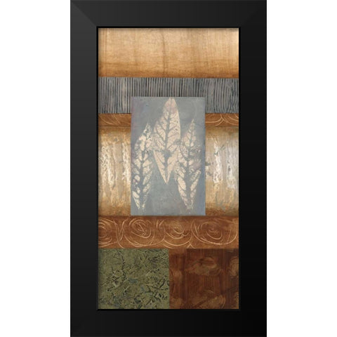 Leaflet I Black Modern Wood Framed Art Print by Fields, Laurie