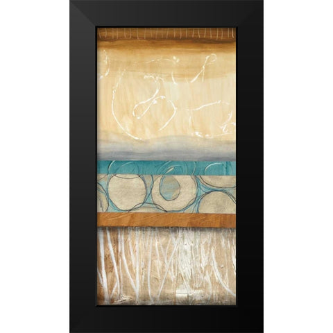 Blowing Bubbles II Black Modern Wood Framed Art Print by Fields, Laurie