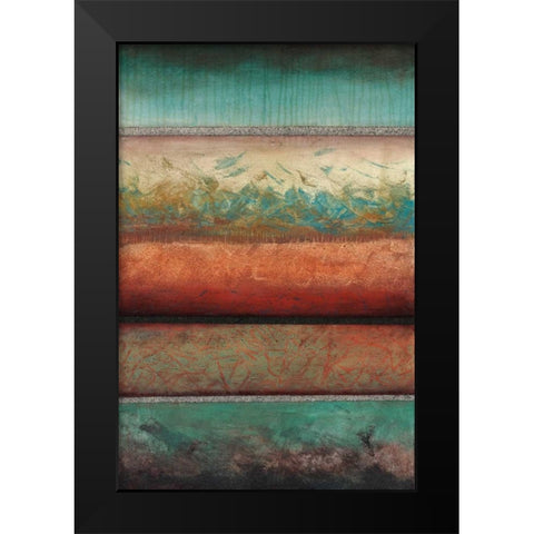 Excitement Black Modern Wood Framed Art Print by Fields, Laurie
