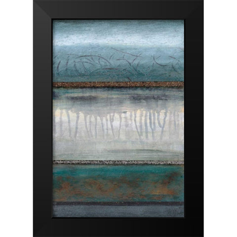 Calming Black Modern Wood Framed Art Print by Fields, Laurie