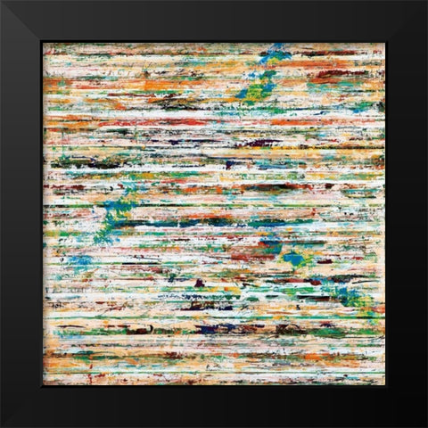 Rockweave Black Modern Wood Framed Art Print by Gutierrez, Hilario