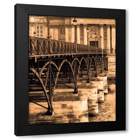 Ponts des Arts - Detail Black Modern Wood Framed Art Print by Gilboa, Marina Drasnin