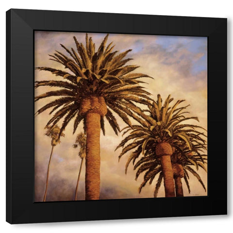 Fog Over Canary Palms Black Modern Wood Framed Art Print by Garcia, Rick