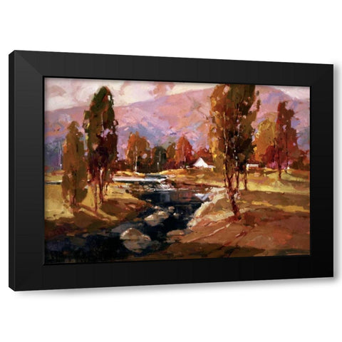 Fall in the Valley Black Modern Wood Framed Art Print by Goerschner, Ted