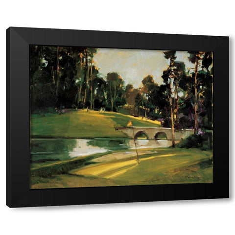 The 9th Tee Black Modern Wood Framed Art Print with Double Matting by Goerschner, Ted
