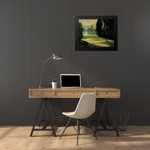 Putt for Par Black Modern Wood Framed Art Print by Goerschner, Ted