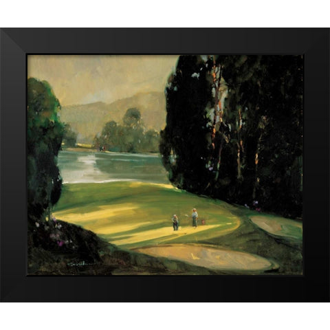 Putt for Par Black Modern Wood Framed Art Print by Goerschner, Ted
