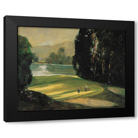 Putt for Par Black Modern Wood Framed Art Print by Goerschner, Ted