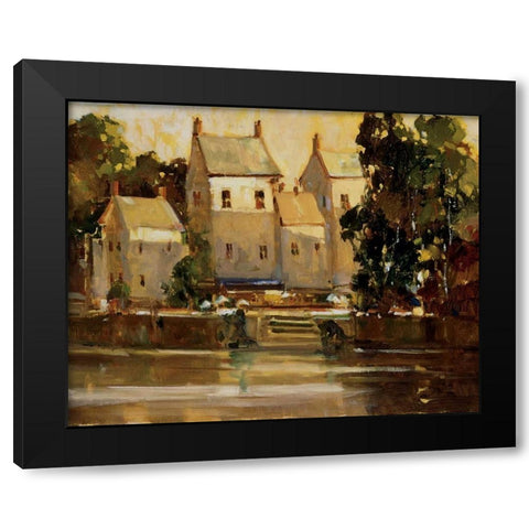 Steps to the Manor Black Modern Wood Framed Art Print by Goerschner, Ted