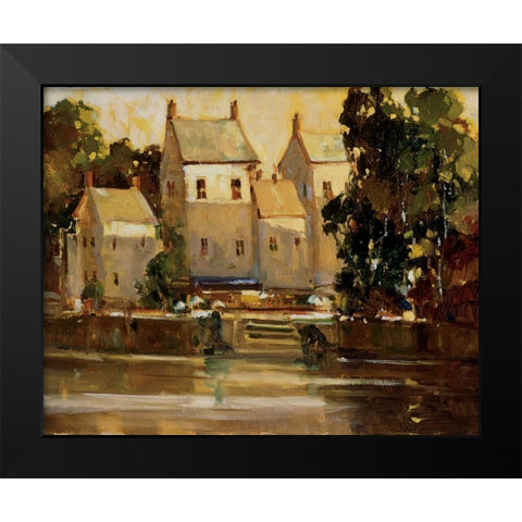 Steps to the Manor Black Modern Wood Framed Art Print by Goerschner, Ted