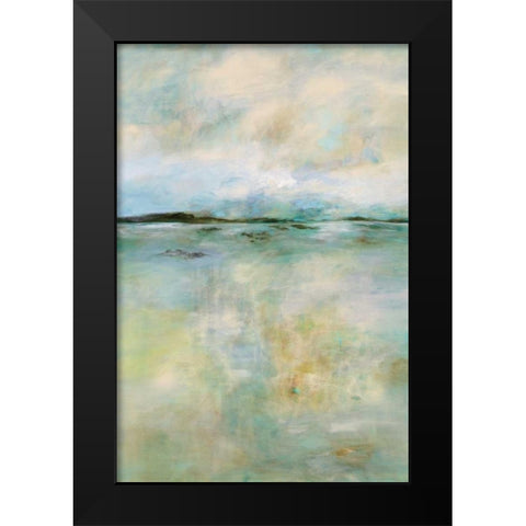 Thoughtful Black Modern Wood Framed Art Print by Hickman, G.A.