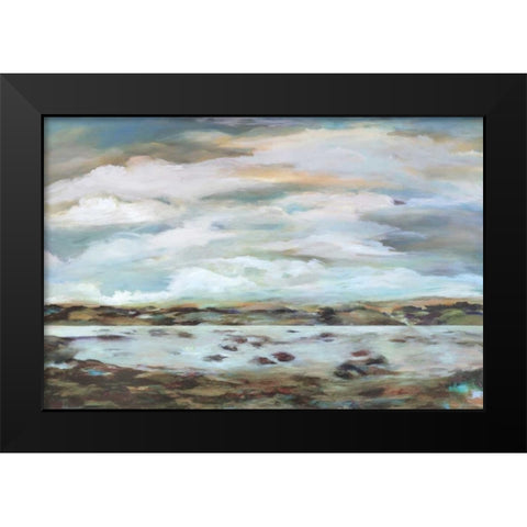 Light Touch Black Modern Wood Framed Art Print by Hickman, G.A.
