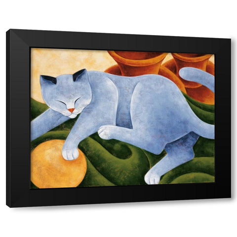 Cats and Pots Black Modern Wood Framed Art Print by Holmes, Kate
