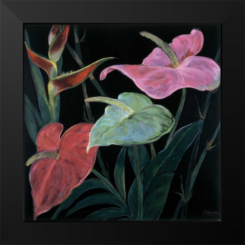 In Bloom II Black Modern Wood Framed Art Print by Hopper, Pegge