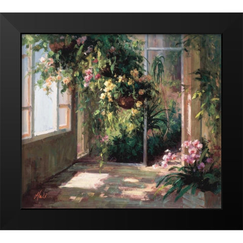 Atriums First Light II Black Modern Wood Framed Art Print by Hali