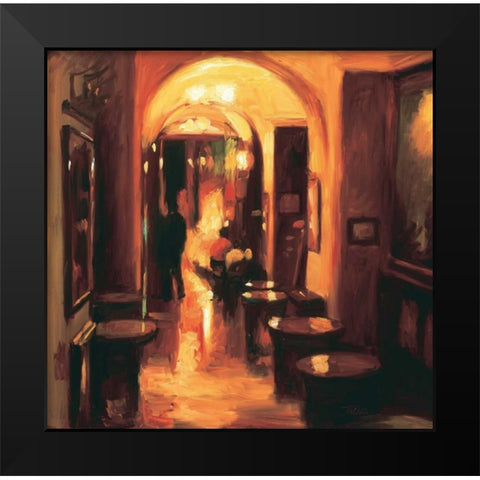 Italian Restaurant Black Modern Wood Framed Art Print by Ingalls, Pam