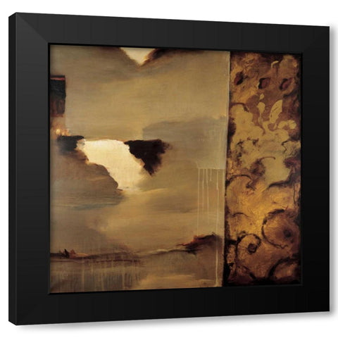Cascade Black Modern Wood Framed Art Print by Jully, Denis