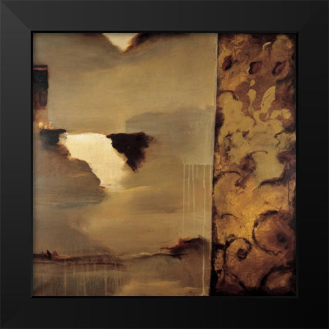 Cascade Black Modern Wood Framed Art Print by Jully, Denis