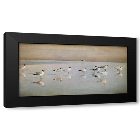 Coastal Reflections Black Modern Wood Framed Art Print by Jacks, Heather