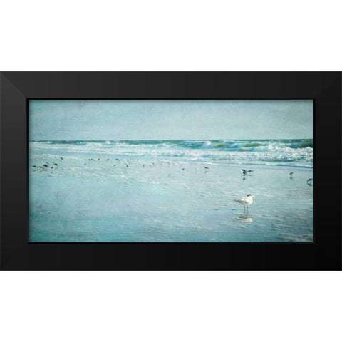 Coastal Breeze Black Modern Wood Framed Art Print by Jacks, Heather