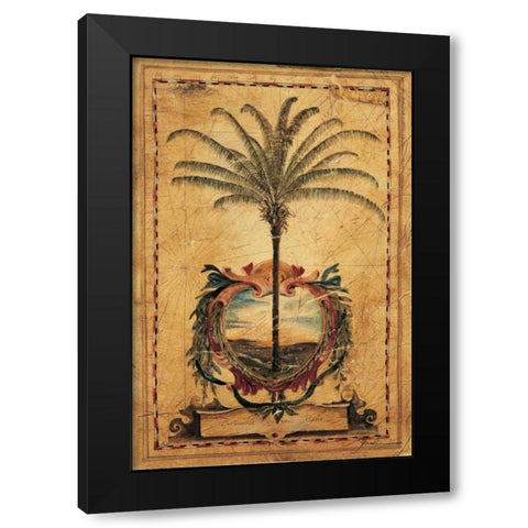 Sunset Palm Black Modern Wood Framed Art Print by Jardine, Liz