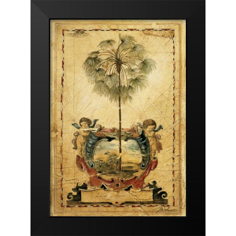 Paradise Palm Black Modern Wood Framed Art Print by Jardine, Liz