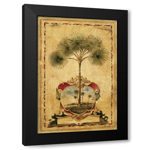 Sunrise Palm Black Modern Wood Framed Art Print by Jardine, Liz